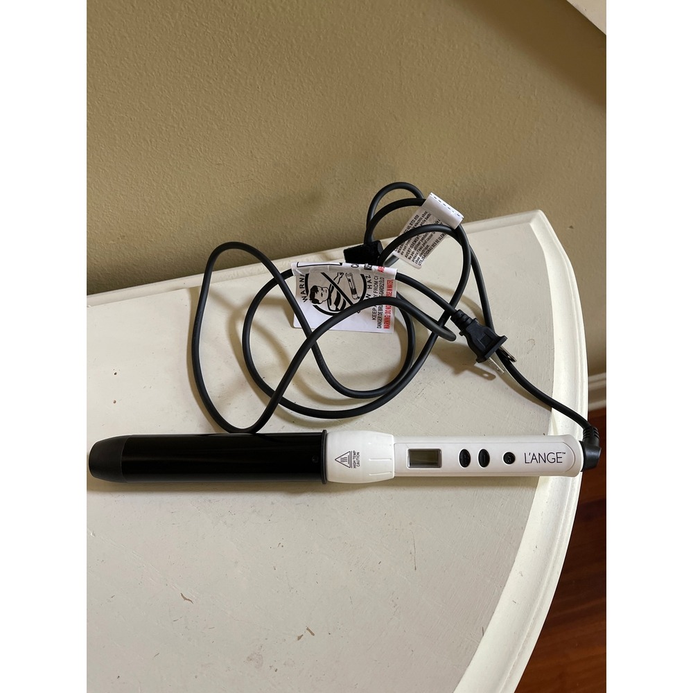 L'ANGE Ondule Titanium Curling Wand White Black Digital Hair Styling Tool 32mm